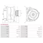 Alternateur 48V 250Amp AS-PL UD102349(VALEO)A, LAND ROVER 02J9C23097, 02J9C34726, 2J9C23097, 2J9C34726