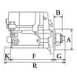 Arranque 12V 1.4Kw 9 dentes Denso 028000-4520, 128000-0050, 128000-9050, 128000-9051, Kubota 16611-63010