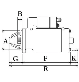 Anlasser 12 Volt, Kraauf STD2912, Motorherz STD2912WA