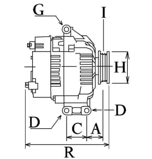 Alternatore 14V 130A Denso 104210-1880, 104210-1881, 104210-1882, 104210-4591