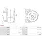 Alternateur 12V 120Amp AS-PL A4034, BOSCH 0986049400, CARGO 113336, DELCO DA5185, DRA4075