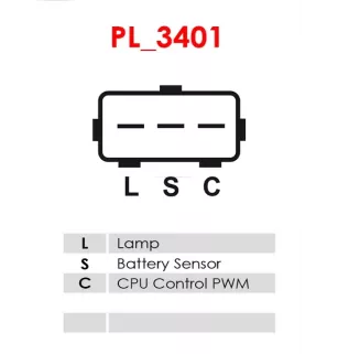 Alternateur 12V 110Amp AS-PL UD11242A, MITSUBISHI A003TG6691