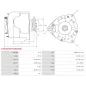 Alternateur 12V 45Amp AS-PL UD19989(MITSUBISHI)A, CARGO 116109, ISKRA / LETRIKA 11.209.707, AAG5187, IA9550