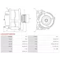 Alternateur 12V 90Amp AS-PL UD100940(MITSUBISHI)A, MITSUBISHI A003TG5381, A003TG5381AM, A3TG5381, A3TG5381AM