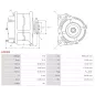 Alternateur 24V 35Amp AS-PL UD18512A, CATERPILLAR 1397850, MITSUBISHI A003T8199, A003TA8199, A3TA8199