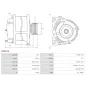 Alternateur 12V 100Amp AS-PL UD18514A, MAZDA FS1E-18-300B, FS1E-18-300C, FS1E18300, MITSUBISHI A003TB0991