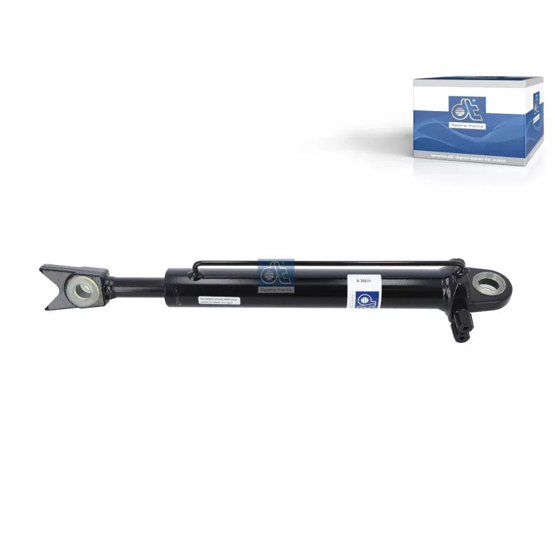 Cylindre hydraulique basc. de cabine, D1: 25 mm, D2: 48 mm, b1: 20 mm, b2: 25 mm, Quick connect, Quick connect, L: 487 mm