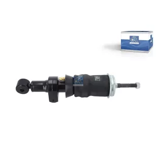 Amortisseur de cabine, avec coussin d'air, D: 45 mm, b: 16 mm, M16 x 2, Lmin: 296 mm, Lmax: 368 mm Pour Iveco EuroStar