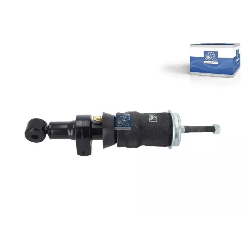 Amortisseur de cabine, avec coussin d'air, D: 45 mm, b: 16 mm, M16 x 2, Lmin: 296 mm, Lmax: 368 mm Pour Iveco EuroStar