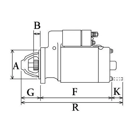 Anlasser 12V 2,8 kW 10 Dent Bosch 0001367040, Iskra 11.130.076, 11.130.200, 11.130.373, 11.130.386