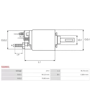 Solénoïdes de démarreur pour BOSCH 0001410044, 0001410045, 0001410046,