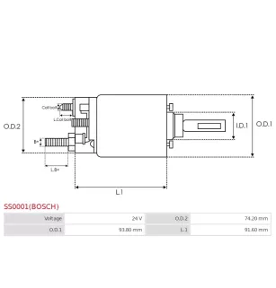 Solénoïdes de démarreur pour BOSCH 0001410086, 0001410087, 0001410088,