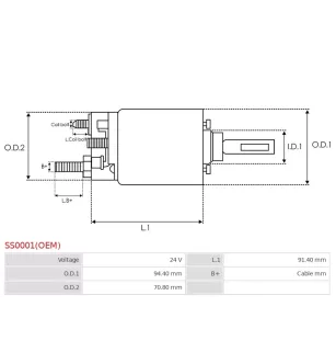 Solénoïdes de démarreur pour BOSCH 0001414019, 0001414021, 0001414022,