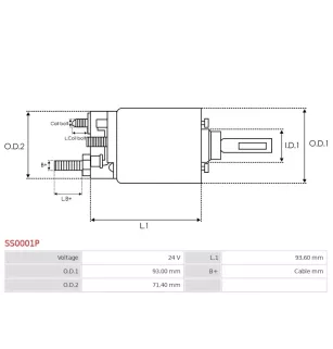 Solénoïdes de démarreur pour BOSCH 0001411015, 0001411016, 0001411017,