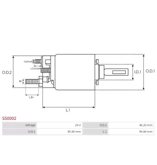 Solénoïdes de démarreur pour BOSCH 0001415014, 0001415016, 0001415017,