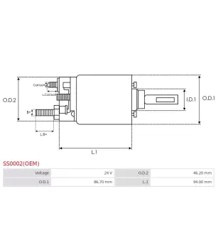 Solénoïdes de démarreur pour BOSCH 0001416003, 0001416004, 0001416005,