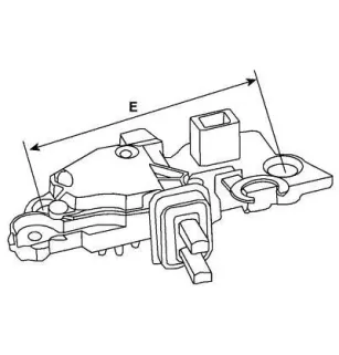 14-Volt-Regler, Nissan 22252-40061, Mitsubishi R001T11271, Hitachi TL1Z-10A