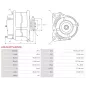 Alternateur 24V 80Amp AS-PL UD19982(MITSUBISHI)A, MITSUBISHI A004TU8984, A004TU8984A, A004TU8984AM, A00TU8984AM