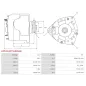 Alternateur 12V 60Amp AS-PL UD100929(MITSUBISHI)A, CARGO 114807, DELCO DRA1137, HYUNDAI / KIA XJBR-00491, KUBOTA 1G524-64011