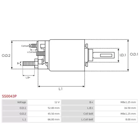 Solénoïdes de démarreur pour BOSCH 0001109306, 0001109324, 0001109325, 0001109387