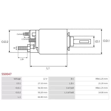 Solénoïdes de démarreur pour BOSCH 0001107054, 0001107055, 0001107068, 0001107069