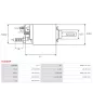 Solénoïdes de démarreur pour BOSCH 9000142001, 9000142002, 9000142014