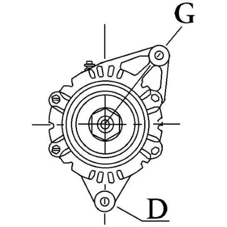 Alternador 28V 45Amp, Iskra 11.201.789, DAF 1516611R, Valeo 2181693, 2541777, 2938680, Magneton (Pal/Skoda) 443113516866