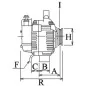 Alternator 28V 45Amp, Iskra 11.201.789, DAF 1516611R, Valeo 2181693, 2541777, 2938680, Magneton (Pal/Skoda) 443113516866