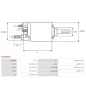 Solénoïdes de démarreur pour BOSCH 0001360044, 0001360048, 0001360054, 0001360057