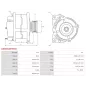 Alternateur 12V 80Amp DENSO 104210-9240, DAN1020, TOYOTA 27060-0Q060, AINDE AI-90122, ALANKO 10443610