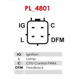 Alternateur 12V 130Amp AS-PL UD11470A, DELCO 12872, 94763, DENSO 104210-5910, 104210-5920, HONDA 31100-RGW-A01