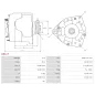 Alternateur 12V 80Amp AS-PL A6117, CARGO 113078, DELCO DRA3517, DENSO 101211-5270, MAGNETI MARELLI 944390512950