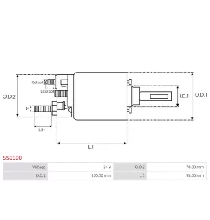 Solénoïdes de démarreur pour BOSCH 0001510034, 0001510035, 0001510036,