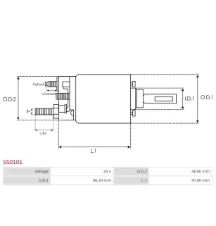 Solénoïdes de démarreur pour BOSCH 0001510030, 0001510031, 0001510032,