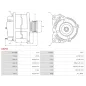 Alternateur 12V 130Amp AS-PL UD11494A, DENSO 104210-4060, TOYOTA 27060-31030, CASCO CAL40419RS, REAL 20132914RC, SANDO 2040419