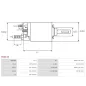 Solénoïdes de démarreur pour BOSCH 0001138001, 0001138043, 0001138050