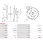 Alternateur 12V 55Amp BOSCH 0986049840, CARGO 111483, DAIHATSU 270205440084, DENSO 10021-03350, 10021-03360