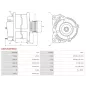 Alternateur 12V 150Amp AS-PL UD804944(DENSO)A, BOSCH 0986082390, CARGO 115632, DELCO DRA0998, DENSO 021080-0070, 104210-1060