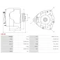 Alternateur 12V 70Amp AS-PL A6138, CARGO 112063, DELCO DRB5891, RAA26902, DENSO 101211-0480