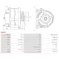Alternateur 12V 55Amp AS-PL A6139, BOSCH 0986049840, CARGO 111483, DAIHATSU 270205440084, DENSO 10021-03350