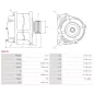 Alternateur 12V 120Amp CARGO 115789, DENSO 101211-7890, 102211-0980, 102211-0981, FORD 2R83-10300-AA