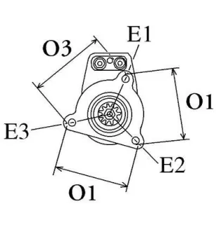 Starter 24V 6.5Kw 8.11 teeth, Bosch 0001411008, 0001411012, 0001417041, Elmot 0220000, Efel 08280, Iskra 11.139.028