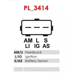 Alternateur 12V 140Amp AS-PL UD14256A, DENSO 104210-3210, 104210-3213, 104210-4160, FORD 3W4T-10300-BF, 3W4T-10300-BH