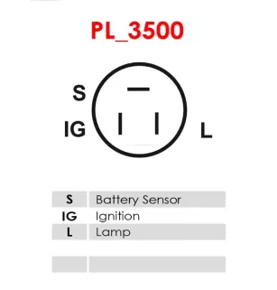 Alternateur 12V 70Amp AS-PL A6524S, UD14313A, CARGO 111605, DELCO DA4456, DA4614, DRA3346, DRA3504, DRA3504N, DENSO 100211-5090