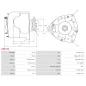 Alternateur 12V 70Amp AS-PL A6524S, UD14313A, CARGO 111605, DELCO DA4456, DA4614, DRA3346, DRA3504, DRA3504N, DENSO 100211-5090