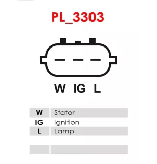 Alternateur 12V 55Amp AS-PL UD810271(DENSO)A, CATERPILLAR 0R-9698