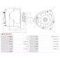 Alternateur 12V 55Amp AS-PL UD810269(DENSO)A, CARGO 114218, CATERPILLAR 0R-4327, 0R-9273, 105-2811, 105-2812, DELCO DA1447