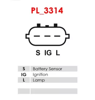 Alternateur 12V 80Amp AS-PL A6646S, UD18594A, BOSCH 0986043021, CARGO 111507, DELCO DA4849, DRA3739, DENSO 101211-5100