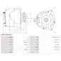 Alternateur 12V 90Amp AS-PL UD810272(DENSO)A, CARGO 114188, 114902, CATERPILLAR 0R-4328, 0R-9274, 105-2813, 105-2814, OR4328