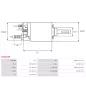 Solénoïdes de démarreur pour MITSUBISHI M0T85081, MOT86685, MOT87085, MOT90685